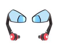 Specchio laterale regolabile Specchietti Retrovisori Universali Per Moto Da 7/8 "22mm Accessori Per Specchietti Per Manubrio In Vetro Trasparente Per Scooter(rosso)