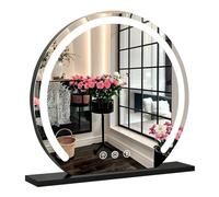 Specchio LED dimmerabile - Specchio da tavolo con controllo touch intelligente, design rotondo per una riflessione impeccabile e applicazione del trucco, perfetto per gli amanti della bellezza