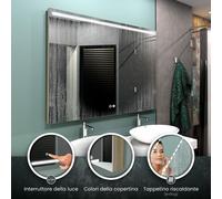 Specchio LED GIZA | Tappetino Riscaldante | Copertina | Interruttori [EEK: A++]