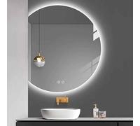 Specchio LED intelligente - Interruttore touch, anti-appannamento, design senza cornice per bagno e camera da letto, ideale per hotel, moderno specchio cosmetico, arredamento elegante per la casa