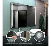 Specchio LED PRAGA | 3 colori di copertina | Interruttore [EEK: A++]