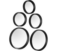 Specchio Lia Ø 25/23/18/15 cm nero 5 pz Nero
