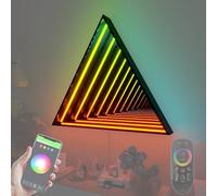 Specchio Luminoso A Tunnel LED 3D, Lampada A Tunnel Multicolore Con App Intelligente E Telecomando, Luce Artistica RGB Fantastica, Per Arredamento Casa, Camera Da Letto, Soggiorno, Feste(50cm)