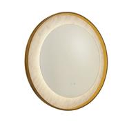 Specchio Luxo LED, metallo dorato con effetto marmo