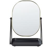 Specchio make up decorativo da tavolo oro 20 x 22 cm Correze