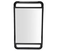 Specchio mano rettangolare grande a doppio manico, specchio posteriore portatile per il trucco e la barba, vetro trasparente con impugnatura antiscivolo, design a due per s