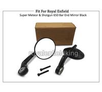 Specchio Manubrio Bar End Nero D1 Per Royal Enfield Super Meteor & Shotgun 650