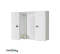 Specchio mobile per bagno con luce led specchi da parete muro contenitore 2 ante