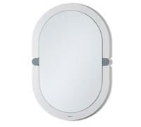 specchio moderno da parete alchimia ovale Bianco marmo/verde marino in Ferro, vetro per lo specchio 62x92h cm (50x80h cm specchio)