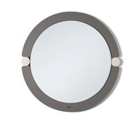 specchio moderno da parete alchimia tondo Fango/avorio in Ferro, vetro per lo specchio 67cm ( 55cm specchio)