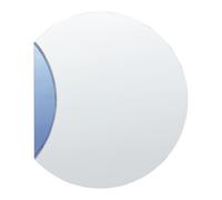 Specchio moderno da parete di forma rotonda con ganci Blu Cambrai
