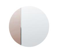 Specchio moderno da parete di forma rotonda con ganci in oro rosa Charron