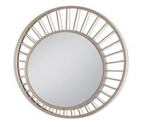 specchio moderno da parete ray Beige in Ferro, vetro per lo specchio 90cm ( 60cm specchio)