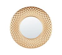 Beliani Specchio moderno rotondo da parete decorativo in metallo oro 60 cm