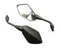 Specchio Moto Scooter E-Bike Specchi Retrovisori Elettrombile Lato Posteriore Specchio Convesso 8mm 10mm Nero Fibra Di Carbonio 2 Pz/paia Specchio Manubrio Pieghevole(8m-01)