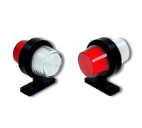 Specchio Neon Pesante Gomma Set Bianco Rosso 2x Indicatore Laterale Svendita 24V