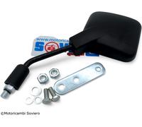 Specchio nero quadro sinistro con piastra Vespa 50 special PX Sprint Gt