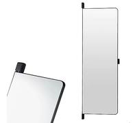 Specchio orientabile per armadio a figura intera, nero, specchio nascosto estraibile, 80 cm, design pieghevole, elegante e salvaspazio, per camera da letto e armadio