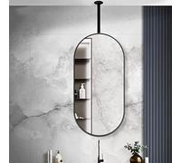 Specchio Ovale Con Struttura In Metallo Nero Specchio Da Appendere Al Soffitto Specchio Galleggiante Per Il Bagno Specchio Decorativo Da Parete Specchi Per Il Trucco Specchi Cosmetici Da Bar