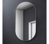 Specchio Ovale da Bagno Senza Cornice, Irregolare, Specchio da Vanità, Specchio Decorativo Moderno, per L'ingresso del Bagno del Soggiorno, Appendere Verticalmente O Orizzontalmente, 50x70cm