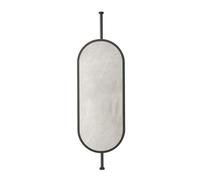 Specchio Ovale Galleggiante Da Soffitto Con Cornice In Metallo, Specchio Toeletta Ad Alta Definizione For Il Del Bagno Sopra Lavandino(Black,60x120cm)