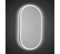 Specchio Ovale Retroilluminato a Led 63x110 cm per Bagno Reversibile