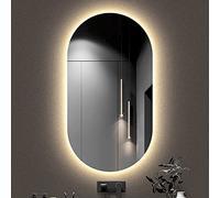Specchio Ovale Retroilluminato con Luce, Specchio A Parete Illuminazione A Specchio Ovale Tecnologia Led Specchio Da Bagno Retroilluminato Specchio Per Il Trucco Specchio Da Bagno Per Corridoio