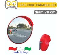 SPECCHIO PARABOLICO diametro 70 cm CON LENTE IN ACRILICO PER USO ESTERNO