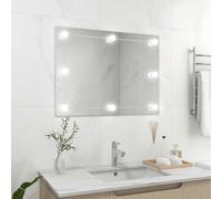 vidaXL Specchio Parete Rettangolare Senza Cornice con Luci LED Vetro