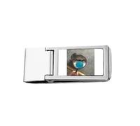Specchio per animali domestici Angry Head Cat Happy Slim Money Clip in acciaio inox portafoglio tasca
