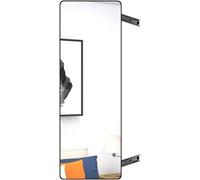 Specchio per Armadio Estraibile Invisibile - Specchio da Incasso Pieghevole Push-Pull Rotante Specchio per Tutto Il Corpo con Guide di Scorrimento, Black, 100 * 40cm