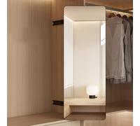 Specchio per armadio girevole con design invisibile, pieghevole nascosto e telescopico per risparmiare spazio, ideale per camera da letto e guardaroba