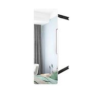 Specchio per armadio scorrevole a tutta lunghezza, telescopico, pieghevole, salvaspazio, design push-pull nascosto, 90 x 35 cm, elegante finitura bianca