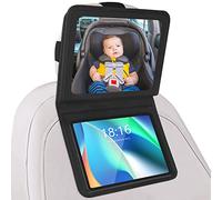 Specchio per auto con supporto per tablet, specchietto retrovisore regolabile per il poggiatesta dell'auto