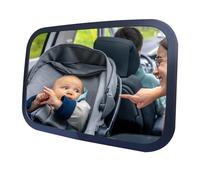 Specchio per Auto per Bambini (3° Generazione) per Sedile Posteriore - Specchio per Seggiolino Auto più Sicuro con Vista Cristallina, Infrangibile Nero