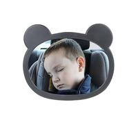 Specchio per auto per bambini, girevole a 360 gradi, specchio per sedile posteriore per bambini indietro, con cornice per carota, orologio di sicurezza, senza schegge per passeggino da viaggio