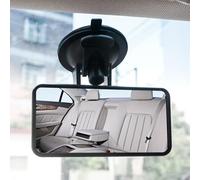 Specchio per auto per bambini, rotazione 360 ° trasparente specchio posteriore gravoso con aspirazione, elementi essenziali per osservare e mantenere al sicuro, rivolta posteriore dell'auto