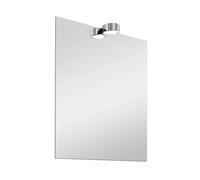 Inbagno Specchio Bagno con Luce 50x60 Reversibile, Luce LED a Risparmio energetico, Luce Naturale (Stile 2)