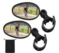 Specchio per Bici Specchio da Manubrio Girevole Regolabile a 360 Gradi Specchio per Bicicletta Specchietto Retrovisore Convesso in Acrilico Antiurto Sicuro (2)