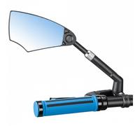 Specchio per bicicletta antiriflesso regolabile 14-19 cm, angolo 360° sinistro, ampio campo visivo HD, montaggio superiore e inferiore, infrangibile e durevole, specchietto retrovisore convesso per