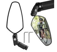 Specchio per biciclette - Specchio posteriore | Monte del manubrio in bicicletta | Glass di montaggio per manubrio in bicicletta | Compatibile 1PAIR Anti-vibrazione Parti di equitazione a 360 gradi Ro