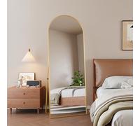 Specchio per corpo intero 162 x 53 cm, HD da terra con supporto, grande per pavimento o parete, per camera da letto e soggiorno (orato)