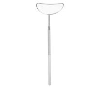Specchio per extension ciglia Specchio per trucco a forma di luna staccabile portatile in acciaio inossidabile con visione chiara antiappannamento per professionisti dello styling (Silver)