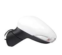 Specchio Per Ford Per Fiesta Mk7 MK8 2009 2010 2011 2012 2013 2014-2017 Specchietto Retrovisore Laterale Elettrico Completo Portiera Specchietto Retrovisore Esterno(White-Left Side)