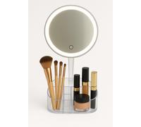 Specchio Per il Trucco con Luce LED con base porta trucchi make-up da tavolo