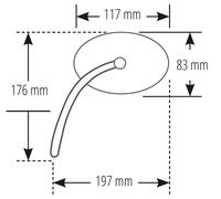 Specchio per manubrio HIGHSIDER pro Victory-Blast XL
