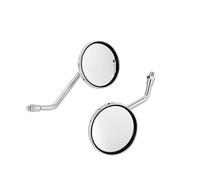 Specchio per moto Per 2 pezzi/paia 8mm 10mm specchietti retrovisori moto convessi cromati/specchietti rotondi neri con stelo corto Retrovisore moto(Chrome 8mm)