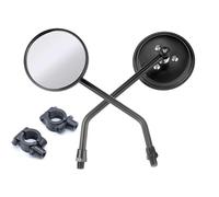 Specchio per moto Specchietto Per Bicicletta Per Moto Retro Manubrio Da 22 Mm Accessori Per Specchietti Laterali Per Bici In Ferro Universale(Black round)