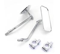 Specchio per moto Specchietto Per Bicicletta Per Moto Retro Manubrio Da 22 Mm Accessori Per Specchietti Laterali Per Bici In Ferro Universale(Chrome square)