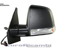 SPECCHIO PER OPEL COMBO 12> MECCANICO 1 VETRO FRECCIA NERO SINISTRO